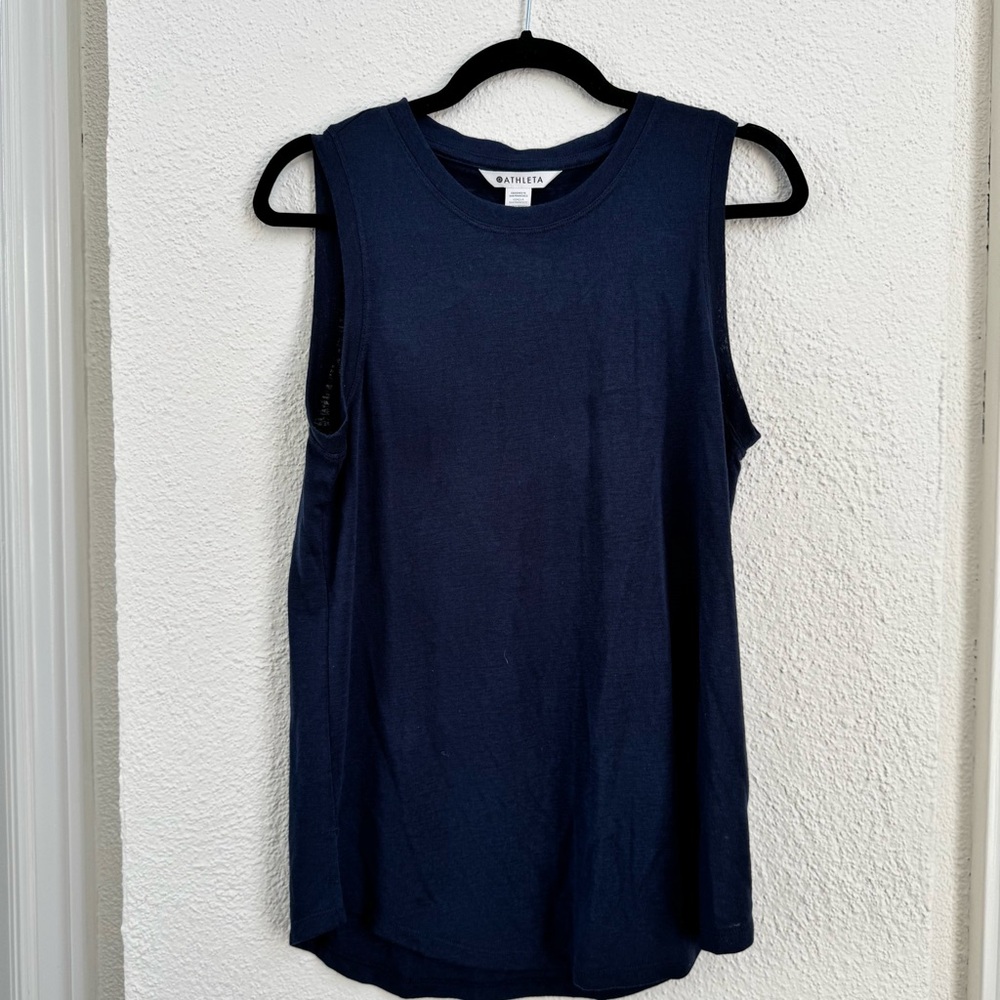 Athleta Dark Blue Muscle Tee